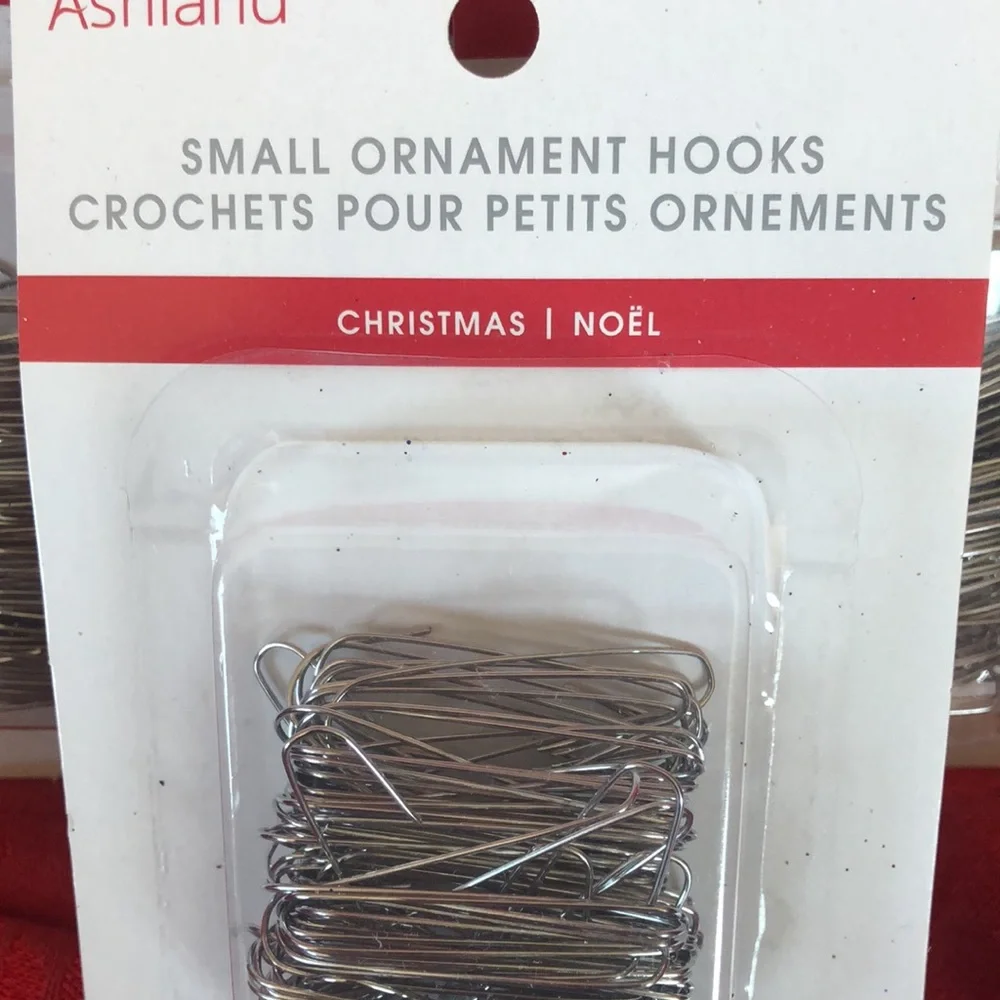FREE package of large silver ornament hooks with a Christmas item purchase